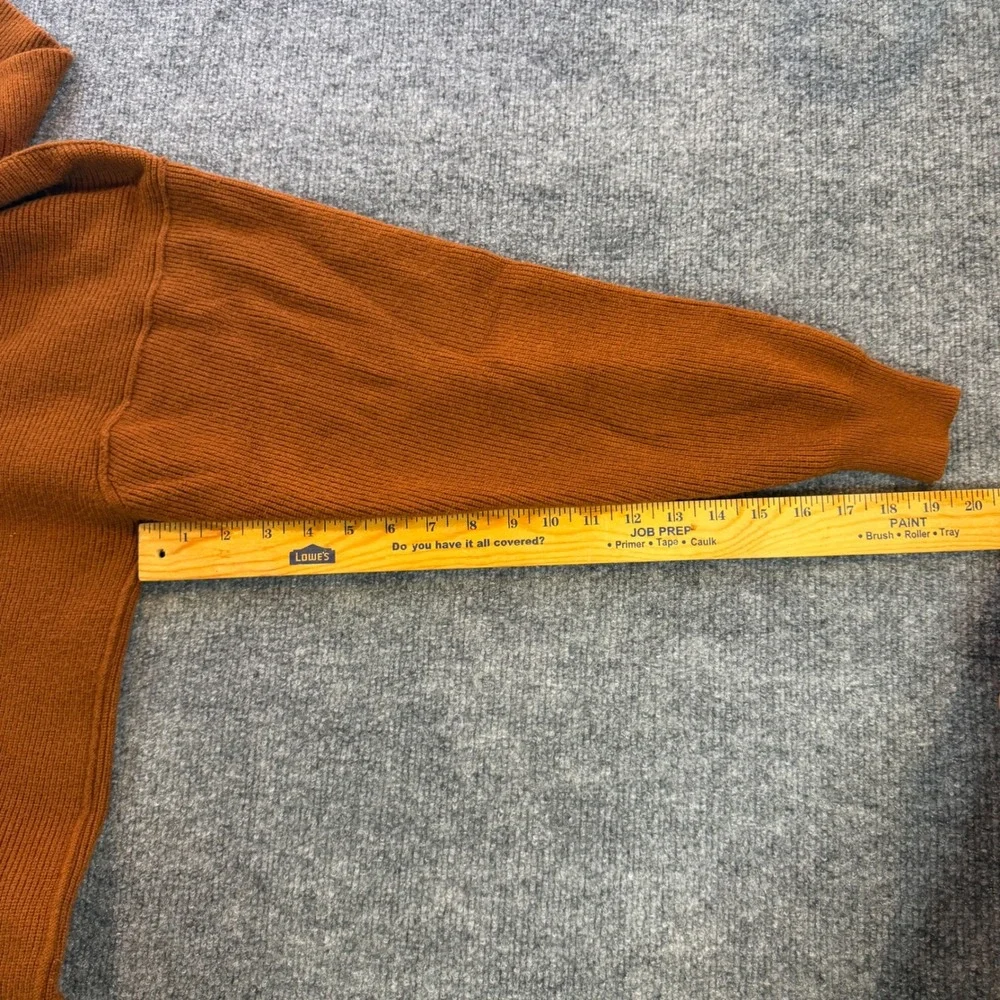 Free People My Only Sunshine Turtleneck Ribbed Sweater Rust Orange XS
